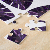 Paarse Trillion Amethyst Gemstone Legpuzzel (Zijkant)