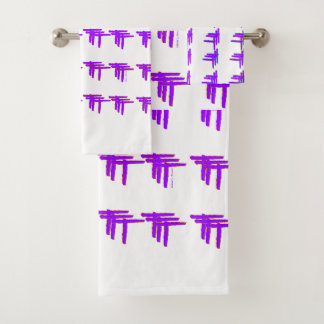 Paarse Triple T's Bad Handdoek
