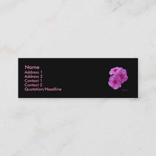 Paarse triplets Visitekaartjes (Voorkant)