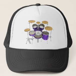 Paarse trommelkit: trucker pet