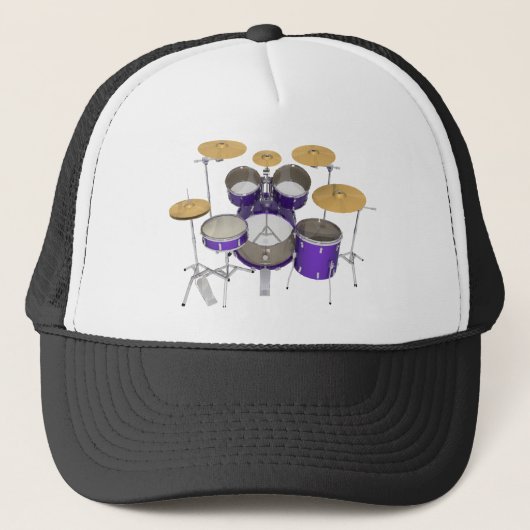 Paarse trommelkit: trucker pet (Voorkant)