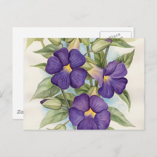 Paarse tropische ventilatorverf - Multi Briefkaart (Voorkant / Achterkant)