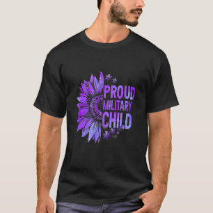 Paarse Trotse Militaire Kind Militaire Kinderen Ma T-shirt