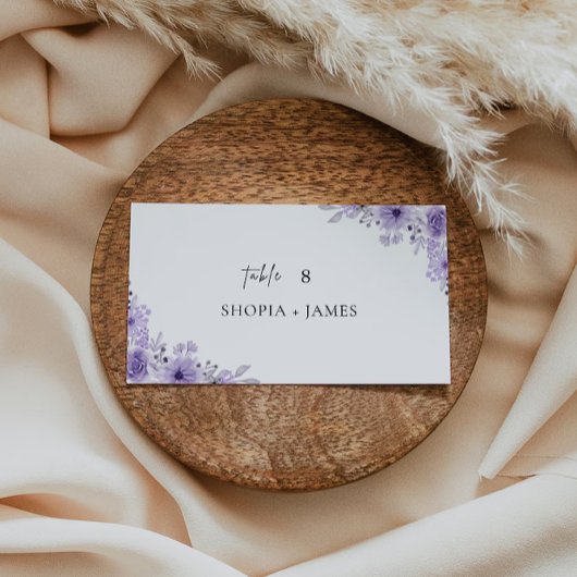 Paarse trouwkaarten Sjabloon