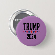 Paarse Trump 2024 Button