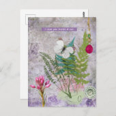 Paarse tuin Briefkaart (Voorkant / Achterkant)