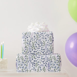 Paarse Tuinbloemen Cadeaupapier