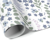 Paarse Tuinbloemen  Cadeaupapier (Rol Hoek)