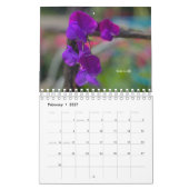 Paarse tuinbloemen kalender (Feb 2027)