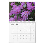 Paarse tuinbloemen kalender (Jan 2026)