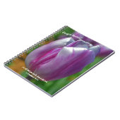 Paarse Tulip Bible Verse Prayer Journal Notitieboek (Linkerzijde)