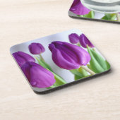 Paarse Tulip Bier Onderzetter (Linkerzijde)