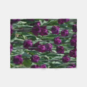 Paarse Tulip Fleece Deken (Voorkant (Horizontaal))