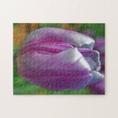 Paarse Tulip Flower Art Puzzel (Horizontaal)