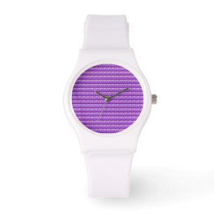Paarse Tulip Horloge