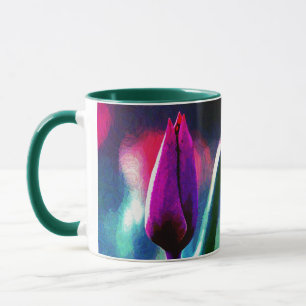 Paarse Tulip impressionistische Mok, vers Bloomend Mok