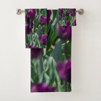 Paarse Tulp Bad Handdoek