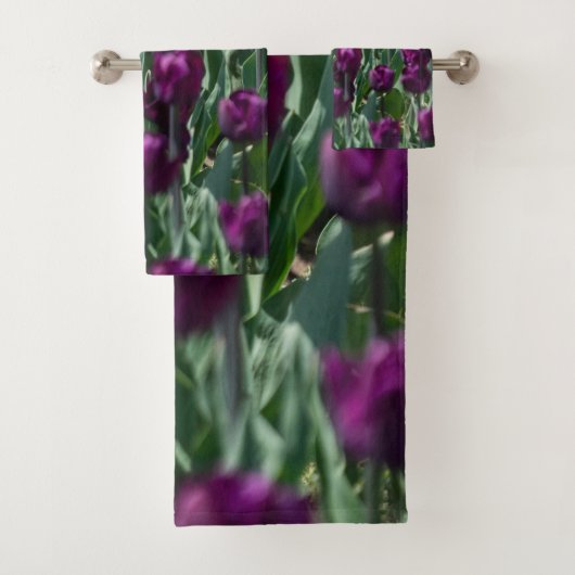 Paarse Tulp Bad Handdoek (Insitu)