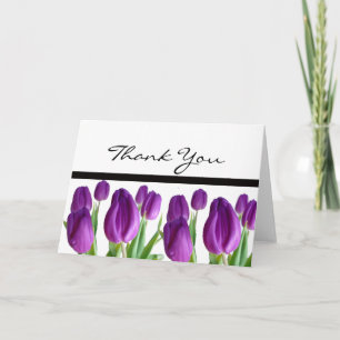 Paarse Tulp Bedankbriefjes Bedankkaart
