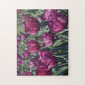 Paarse Tulp Bloem Tuin Kunst Puzzel (Verticaal)