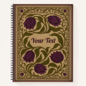 Paarse tulp Bloemspiraal Notitieboek (Voorkant)