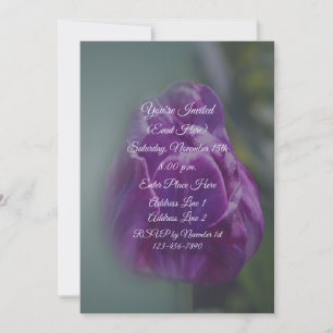Paarse Tulp Flower Party Kaart