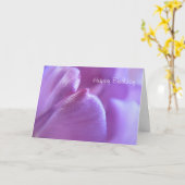 Paarse Tulp "Happy Birthday" kaart (Gele Bloem)