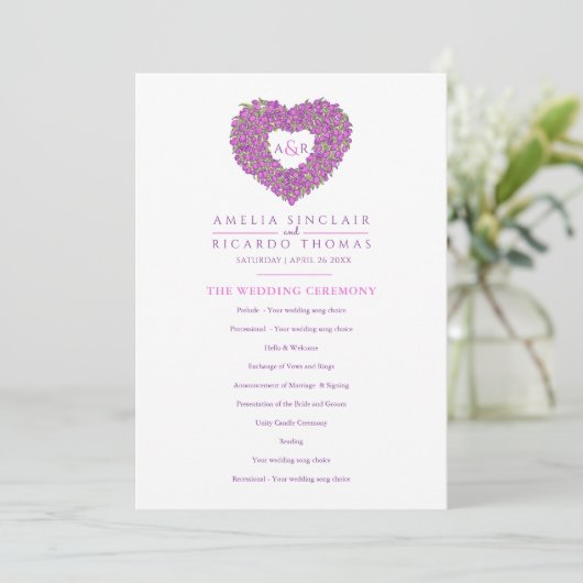 Paarse tulp hardesprek programma (Staand voorkant)