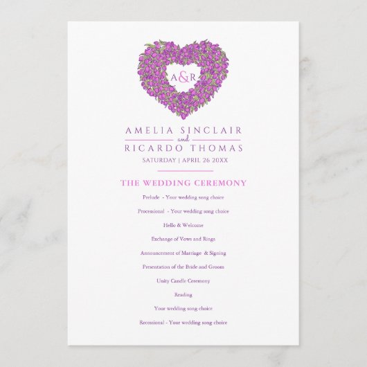 Paarse tulp hardesprek programma (Voorkant)