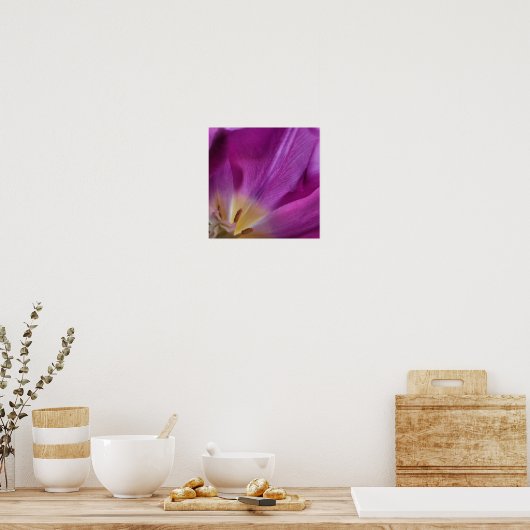 Paarse Tulp Print Bloeiend (Keuken)