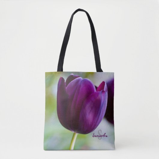Paarse Tulp Tote tas (Voorkant)