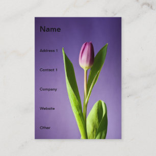 Paarse tulp visitekaartje