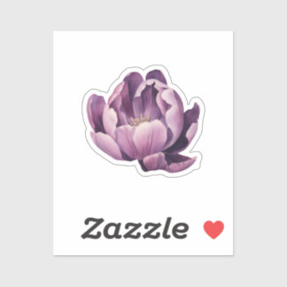 Paarse Tulp Waterkleur Illustratie Sticker