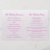 Paarse tulp waterverf huwelijksprogramma (Achterkant)