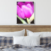Paarse tulpbloem Canvas druk (Insitu (Slaapkamer))