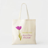 Paarse tulpbloem, huwelijksdienstmeisje met eremta tote bag (Voorkant)