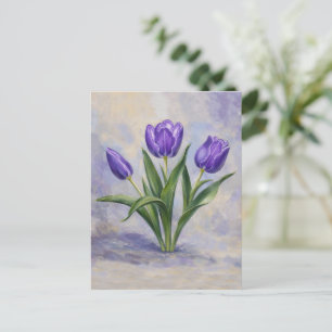 Paarse Tulpen Briefkaart