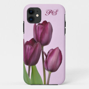 Paarse tulpen iPhone 11 hoesje
