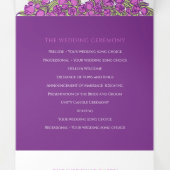 Paarse tulpen hartartikel toewijding bruiloft T Drieluik Programma (Binnenkant midden)