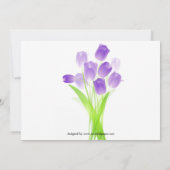 Paarse Tulpen - Huwelijksuitnodiging Kaart (Achterkant)