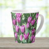 Paarse Tulpen Latte Mok