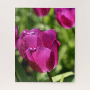 Paarse Tulpen Lente Bloemen Legpuzzel