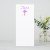 Paarse tulpen - Menu (Staand voorkant)