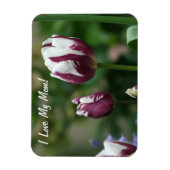 Paarse Tulpen Moeder Magneet (Verticaal)