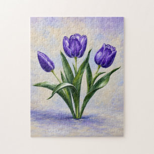 Paarse Tulpen Puzzel