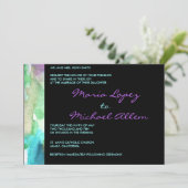 Paarse Tulpen - Verloving voor het uitnodigen van Kaart (Staand voorkant)