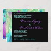 Paarse Tulpen - Verloving voor het uitnodigen van Kaart (Voorkant / Achterkant)