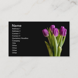 Paarse tulpen visitekaartje