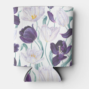 Paarse tulpen: wit realisme. blikjeskoeler