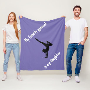 Paarse Turnen Fleece Deken voor Meisjes